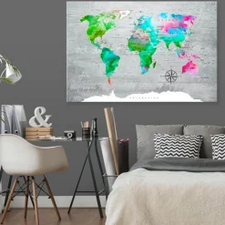 Tavla Arkiio World Map Green Paradise