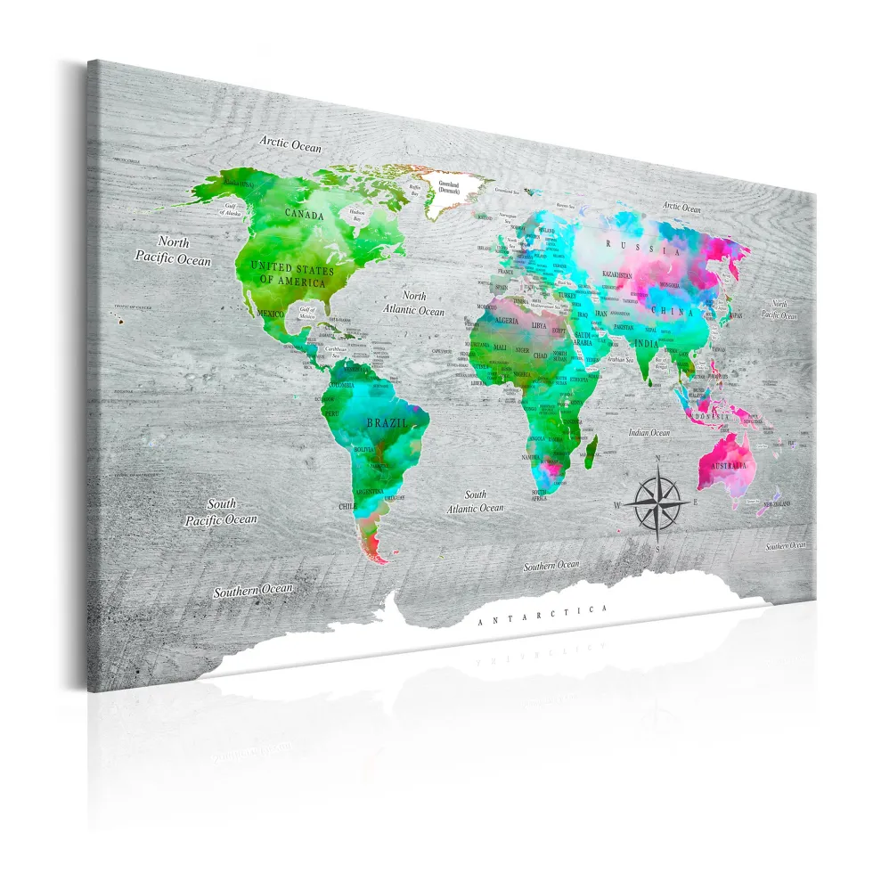 Tavla Arkiio World Map Green Paradise