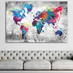 Tavla Arkiio World Map Grey Style