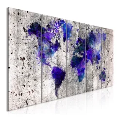 Tavla Arkiio World Map Ink Blots 5 delar