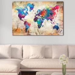 Tavla Arkiio World Map Urban Style