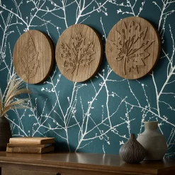 Tavla Art For The Home Wood Leaves Trio