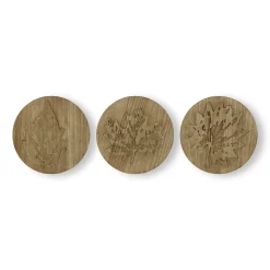 Tavla Art For The Home Wood Leaves Trio