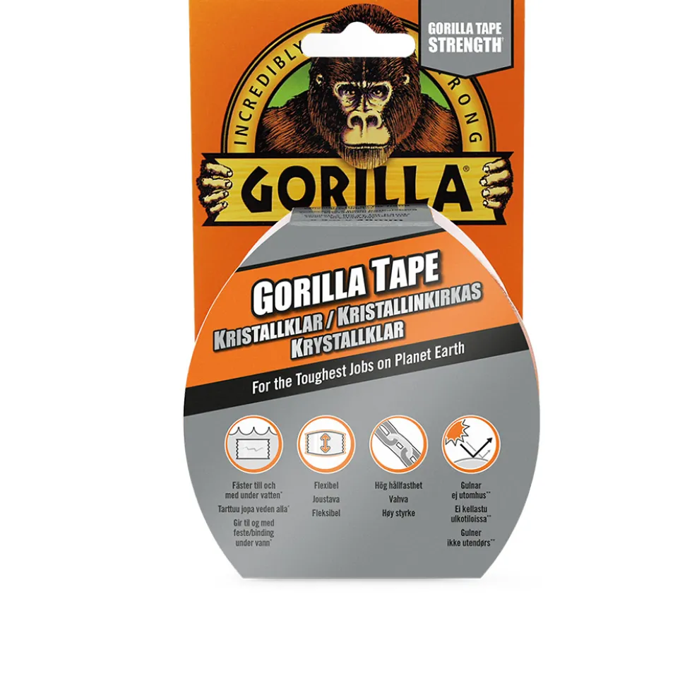 Tejp Gorilla Genomskinlig Lagningstejp 8,2mx48mm