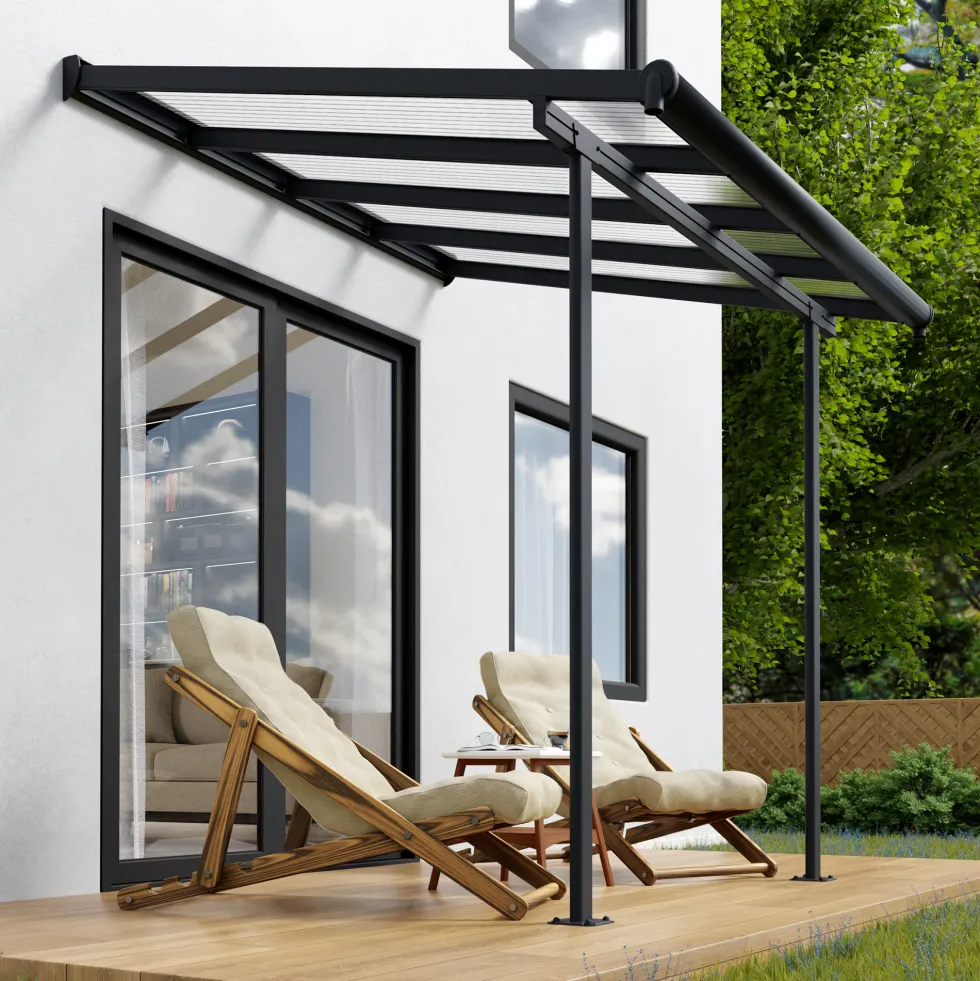 Terrasstak Canopia by Palram Sierra Antracit Grå 5 m²