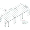 Terrasstak Canopia by Palram Feria Antracit 26,9 m²
