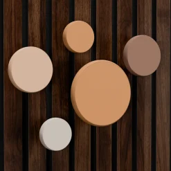 Tillbehör Akustikpanel Lundbergs Kreativ 5-Pack Runda Knoppar Lj Beige/Beige/Brun/Offwhite