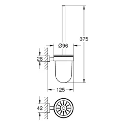 Toalettborste Grohe Essentials Cube