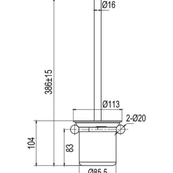 Toalettborste Scandtap Steel Style