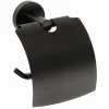 Toalettpappershållare Duschbyggarna Black med Lock