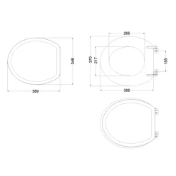 Toalettstol Burlington P18 440 mm med Mjukstängande Sits