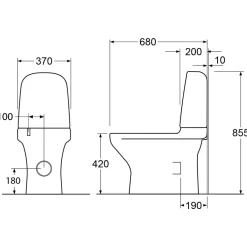 Toalettstol Gustavsberg Estetic 8300 Hygienic FlushVit, Mjukstängande Hårdsits Vit