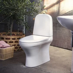 Toalettstol Gustavsberg Estetic 8300 Hygienic FlushVit, Mjukstängande Hårdsits Vit