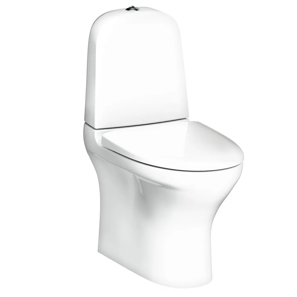 Toalettstol Gustavsberg Estetic 8300 Hygienic FlushVit, Mjukstängande Hårdsits Vit