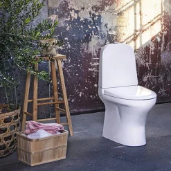 Toalettstol Gustavsberg Estetic 8300 Hygienic FlushVit, Mjukstängande Hårdsits Vit