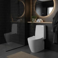 Toalettstol Ifö Vinta Art Rimfree Turboflush med WC-Lim