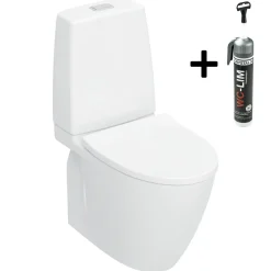 Toalettstol Ifö Vinta Art Rimfree Turboflush med WC-Lim