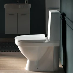 Toalettstol Laufen Kompas 825153 Rimless för Limning inkl Mjuksits