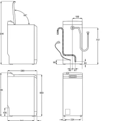 Toppmatad Tvättmaskin AEG LTR8A631E1 8000-serien Vit med PowerCare och ProSteam