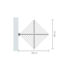 Torkvinda Brabantia WallFix 24 m + Skyddsbox