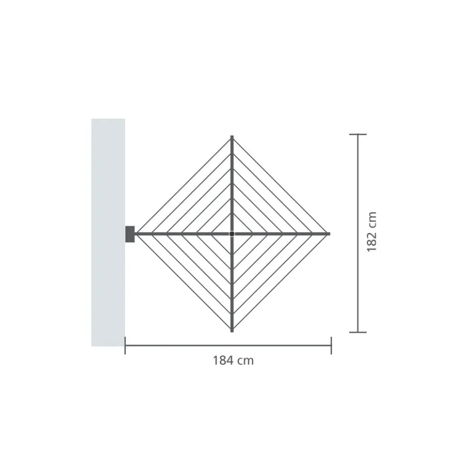 Torkvinda Brabantia WallFix 24 m + Skyddsbox