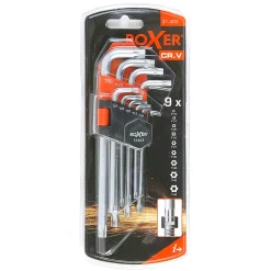 Torx Nyckelsats Boxer 9-delar CR.V-stål