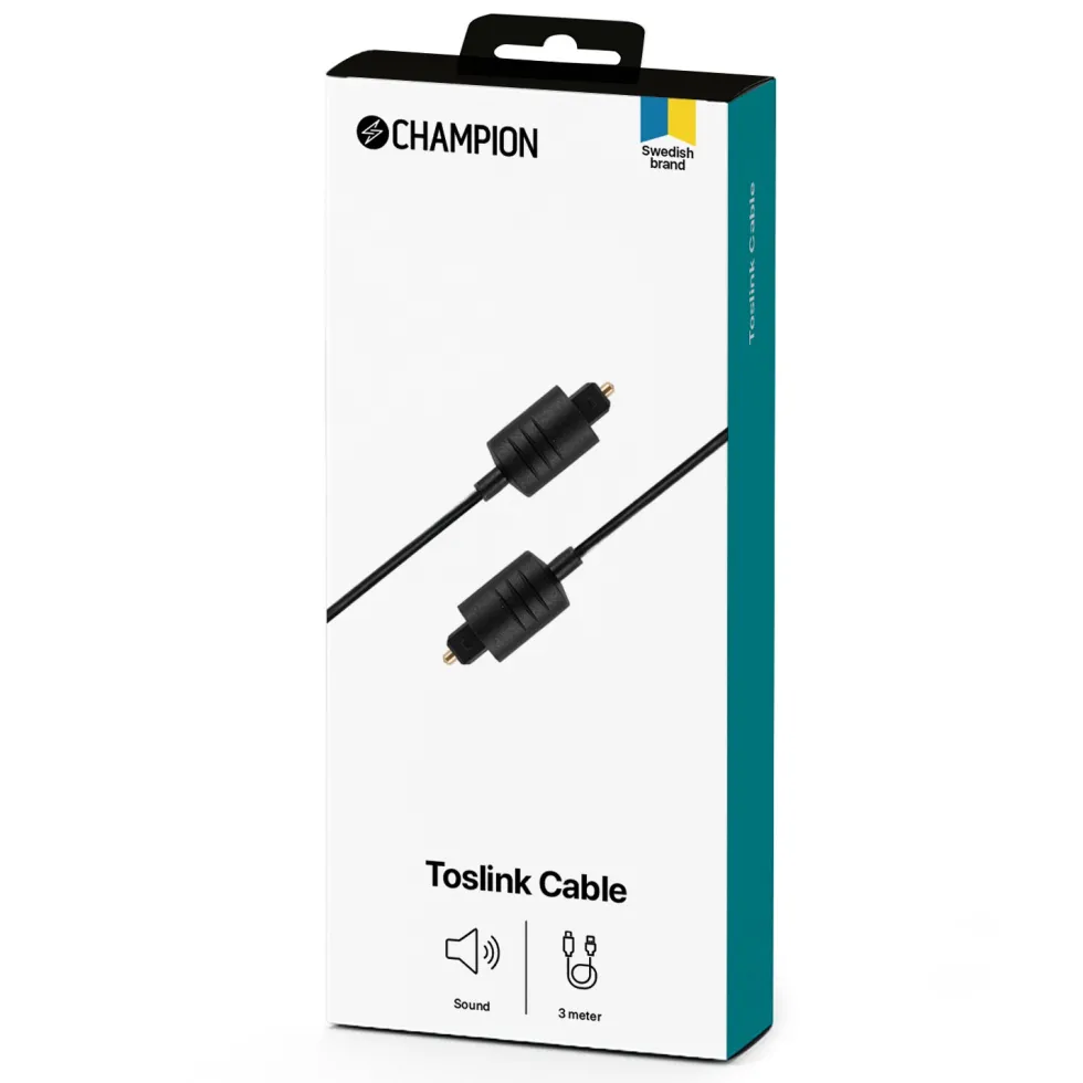 Toslink-kabel Champion Optisk 3.0m