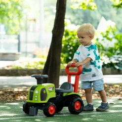 Traktor Falk Claas Med Ratt, Tuta & Tryckhandtag