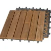 Trall Teak Deltaplattan Strand Stainless 30x30 Typ K Vänster