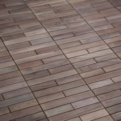 Trall Teak Deltaplattan Strand Stainless 30x30 Typ K Höger