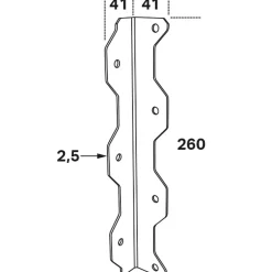 Trappvinkel FAST SCO 260x41x41x2,5 mm