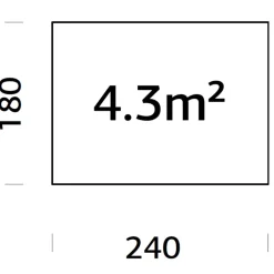 Träbalksgrund Palmako 2,4x1,8 m (inkl. LogFoot)