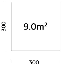 Träbalksgrund Palmako 3x3 m (inkl. LogFoot)