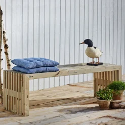 Trädgårdsbänk PLUS Rustik Design 2180 mm