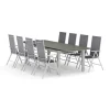 Trädgårdsgrupp Comfort Garden Monaco utomhus matgrupp förlängningsbart 210/310x90 med 8 Maggie positionsstolar