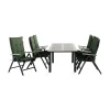 Trädgårdsgrupp Comfort Garden Monaco Matgrupp Utomhus 90x152-210 + 6 Positionsstolar m Dyna