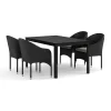 Trädgårdsgrupp Comfort Garden Tunis utomhus matgrupp 140x90 cm med 4 Thor fåtöljer