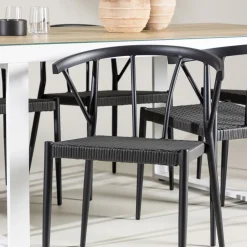 Trädgårdsgrupp Venture Home Merlo med 6 Stina Trädgårdsstolar
