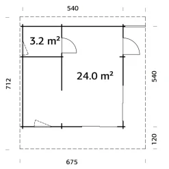 Trädgårdshus Palmako Cecilia 29,2 m2