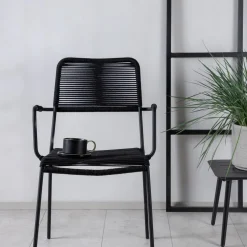 Trädgårdsstolar Venture Home LindosSvart/Natur