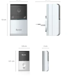 Trådlös Dörrklocka Byron utan Batteri Kinetic