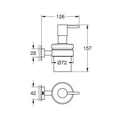 Tvålpump Grohe Essentials Cube med Hållare