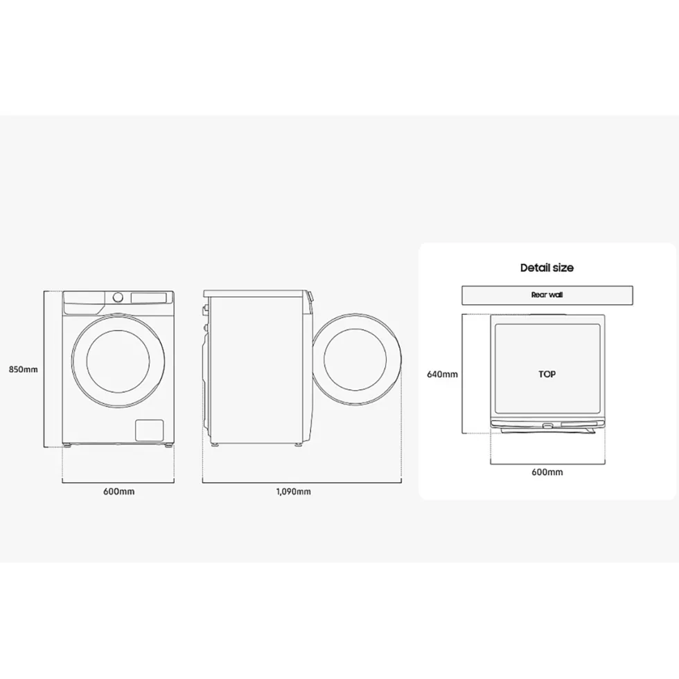 Tvättmaskin och Torktumlare Samsung WD11DG6B85BEU3 Vit
