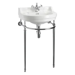 Tvättställ Burlington Edwardian Runt med Handfatsställ 560 mm