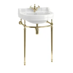 Tvättställ Burlington Edwardian Runt med Handfatsställ 560 mm