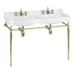 Tvättställ Burlington Edwardian 1200 mm Dubbelt med Handfatsställ