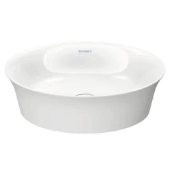 Tvättställ Duravit White Tulip för Placering på Bänkskiva Vit Högblank 430 mm