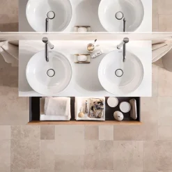 Tvättställ Duravit White Tulip för Placering på Bänkskiva Vit Högblank 430 mm