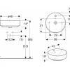 Tvättställ Geberit Variform 450 mm Lay-on Runt Kanthylla