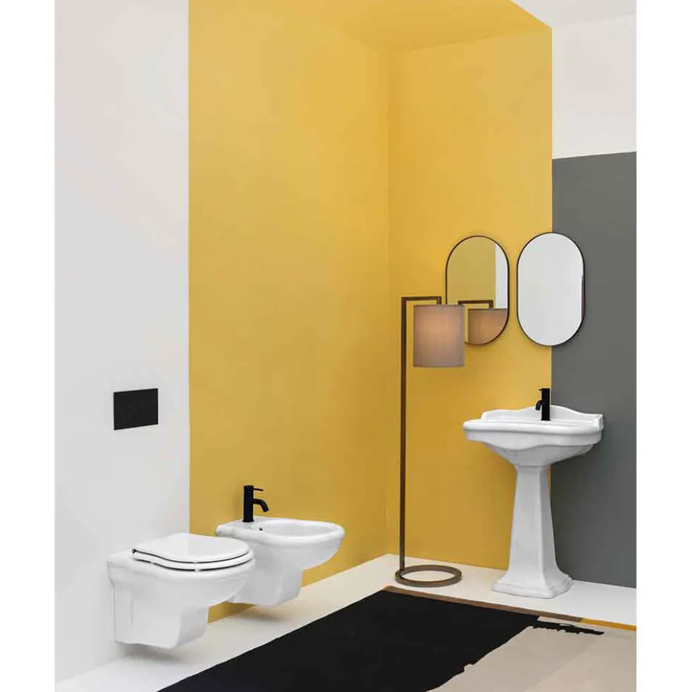 Tvättställ Lavabo Contea Retro med Pelare